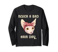 Sphynx Cats Never A Bad Hair Day Donne Maglia a Manica