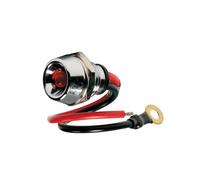 Spia a Led, in ottone cromato 12/24V Rosso 15A max. Funzione:Acceso/Spento. 2