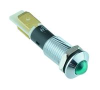 Spia da Pannello Metallica LED Verde 10mm 12V Switch Electronics 480113