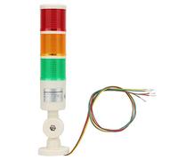 Spia di avvertimento macchina, 24VDC Indicatore LED di avvertimento macchina CNC Rosso/arancione/verde Spia di segnalazione macchina industriale Spia di segnalazione allarme con cicalino per macchine