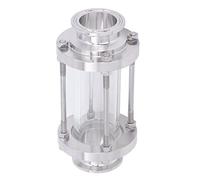 Spia in linea, diritto sanitario, indicatore di flusso con estremità a morsetto, design a foro completo in acciaio inossidabile SUS304, per l'industria alimentare, (Tubo di flusso diametro esterno 19