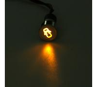 SPIA LED 8-16mm CON SIMBOLO BENZINA RISERVA metallo 12V car indicator light