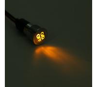 SPIA LED 8-16mm CON SIMBOLO BENZINA RISERVA metallo 12V car indicator light