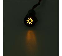 SPIA LED 8-16mm CON SIMBOLO BENZINA RISERVA metallo 12V car indicator light