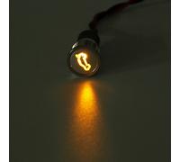 SPIA LED 8-16mm CON SIMBOLO BENZINA RISERVA metallo 12V car indicator light