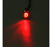 SPIA LED 8-16mm CON SIMBOLO BENZINA RISERVA metallo 12V car indicator light