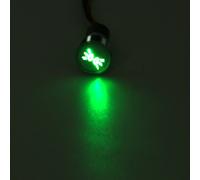 SPIA LED 8-16mm CON SIMBOLO BENZINA RISERVA metallo 12V car indicator light
