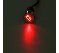 SPIA LED 8-16mm CON SIMBOLO BENZINA RISERVA metallo 12V car indicator light