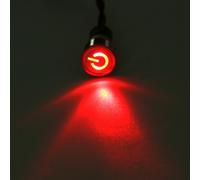 SPIA LED 8-16mm CON SIMBOLO BENZINA RISERVA metallo 12V car indicator light