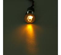 SPIA LED 8-16mm CON SIMBOLO BENZINA RISERVA metallo 12V car indicator light