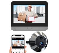 Spia Porta Telecamera di Sorveglianza Radio WLAN Wifi Handyübertragung Con Akku