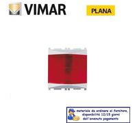 SPIA PRISMATICA CON DIFFUSORE ROSSO VIMAR PLANA SILVER 14387.R.SL.