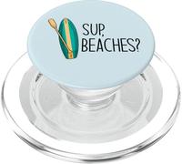 Spiagge SUP? Che cosa c'è in spiaggia Stand Up Paddle Board Fun Meme PopSockets PopGrip per MagSafe