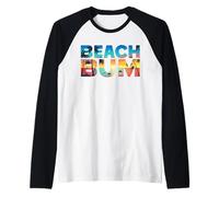Spiaggia Bum Divertente Maglia con Maniche Raglan