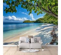 Spiaggia Carta da parati 3D Spiagge, Isole, Spiagge Fotomurali in tessuto non tessuto Murale alla moda Decorazione, per soggiorno, camera da letto, adulti, bambini 450×315cm