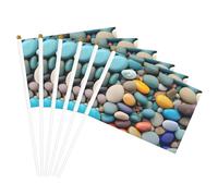 Spiaggia Ciottoli Colorati Stampa Convenienza Bandiere Palmare Bandiera Portatile Decorazione Matrimoni Anniversari Vacanze