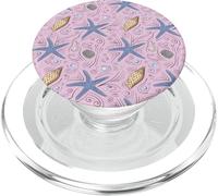 Spiaggia costiera stelle marine conchiglie spiaggia vibrazioni estive PopSockets PopGrip per MagSafe