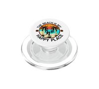 Spiaggia delle donne La spiaggia è il mio posto felice donna PopSockets PopGrip per MagSafe