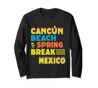 Spiaggia di Cancun Messico Spring Break RYB Glitch Style Maglia a Manica