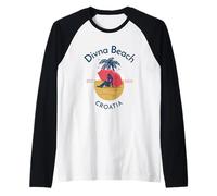 Spiaggia di Divna Dalmazia Croazia Maglia con Maniche Raglan
