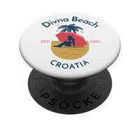 Spiaggia di Divna Dalmazia Croazia PopSockets PopGrip Adesivo