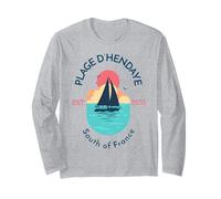 Spiaggia di Plage d'Hendaye nel Sud della Francia Maglia a Manica