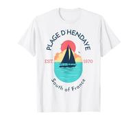 Spiaggia di Plage d'Hendaye nel Sud della Francia Maglietta