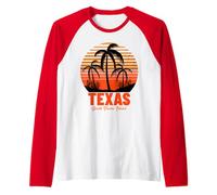 Spiaggia di South Padre Island Texas Maglia con Maniche Raglan