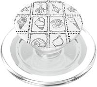 Spiaggia di stelle marine con conchiglie nere PopSockets PopGrip per MagSafe