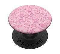Spiaggia di stelle marine con conchiglie rosa PopSockets PopGrip Adesivo