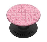 Spiaggia di stelle marine con conchiglie rosa PopSockets PopGrip Adesivo