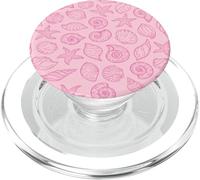 Spiaggia di stelle marine con conchiglie rosa PopSockets PopGrip per MagSafe