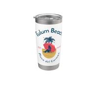 Spiaggia di Tulum Playa del Carmen Bicchiere termico in acciaio inox doppia parete