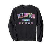Spiaggia estiva collegiata a Wildwood New Jersey Shore Tie Dye Felpa
