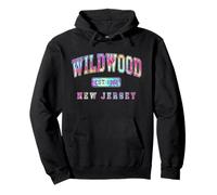 Spiaggia estiva collegiata a Wildwood New Jersey Shore Tie Dye Felpa con Cappuccio
