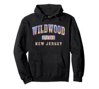 Spiaggia estiva collegiata a Wildwood New Jersey Shore Tie Dye Felpa con Cappuccio
