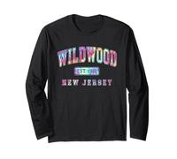 Spiaggia estiva collegiata a Wildwood New Jersey Shore Tie Dye Maglia a Manica