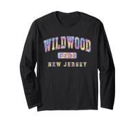 Spiaggia estiva collegiata a Wildwood New Jersey Shore Tie Dye Maglia a Manica
