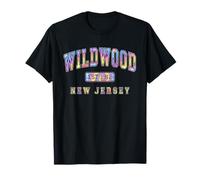 Spiaggia estiva collegiata a Wildwood New Jersey Shore Tie Dye Maglietta
