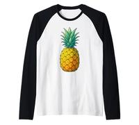 Spiaggia estiva di ananas Spiagge Aloha Frutta tropic Maglia con Maniche Raglan