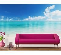 Spiaggia Isola Foto Parati Soggiorno Decorazione Oceano Sabbia Cielo Estate Blu