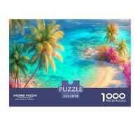 Spiaggia Jigsaw Puzzle 1000 Pezzi Per Adulti VaGattoion Giochi EduGattoivi Puzzle Regali Per Gli Uomini Cartone Riciclato Al 100% Puzzle Decorativo 52x38cm/1000pcs