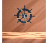 Spiaggia Nautica Barca Di Legno Ruota Timone Nave Casa Parete Appeso Ornamento