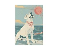 Spiaggia Oceano Labrador Retriever Pastel Navy bandiere all'aperto all'aperto Buon Natale banner per la decorazione del portico 28x40 double sided