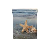 Spiaggia soleggiata delle conchiglie delle stelle marine, Spremere il portafoglio superiore da donna Borsa portaoggetti Piccola portamonete Portamonete