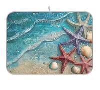Spiaggia Stella Marina Conchiglie Blu Riutilizzabile Piatto Mat 18x24 Rettangolo Grande Cucina Drainer mat Decorativo Home Decor Essentials