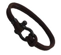 Spiaggia Style Surf Milan Corda Braccialetto a forma di U con fibbia a ferro di cavallo, bracciale estivo per coppia, adatto per braccialetti Feng-Perle, Hip Uomo, Padre Feng Perle, nautico