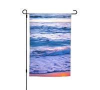 Spiaggia Tramonto Oceano Onde Stampa Varie Bandiera Giardino Bandiera Outdoor Bandiera Yard Decor Per Patio Portico O Prato Bandiera