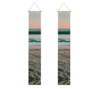 Spiaggia Tramonto Tema Stampa Comodo Stoccaggio Cura Banner Sfondo Design Specificamente Celebrazione Forniture
