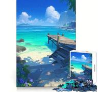 Spiaggia tropicale con molo - Puzzle digitale da 1000 pezzi per ragazzi - Sviluppo delle capacità analitiche - Divertimento tranquillo - Incastri precisi - Elegante regalo di Natale (38x26cm)